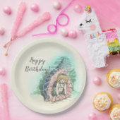 ヴィンテージマーメイドアンダーザシーハッピーバースデーパーティー ペーパープレート (パーティー)