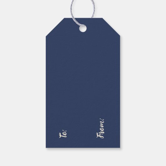 ヴィンテージマーメイドアンダーシーブルー誕生日 ギフトタグ (裏面)