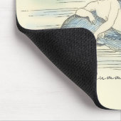 ヴィンテージマーメイドアンドドルフィン航海のサマー引用文 マウスパッド (コーナー)