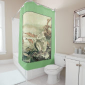 ヴィンテージマーメイドアートシャワーカーテン シャワーカーテン (インサイチュ)