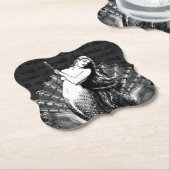 ヴィンテージマーメイドウィズシーシェル紙コースター ペーパーコースター (アングル)