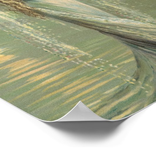 ヴィンテージマーメイドウォーターメイドシーメイドメルメイド ポスター (角)