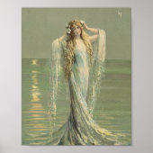 ヴィンテージマーメイドウォーターメイドシーメイドメルメイド ポスター (正面)