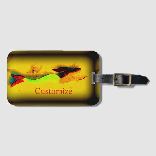 ヴィンテージマーメイドカスタム ラゲッジタグ (正面横)