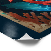 ヴィンテージマーメイドクイーンレトロウォールアートポスター ポスター (コーナー)