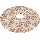 ヴィンテージマーメイドクリスマスホリデー ブラッシュドポリエステルツリースカート (アングル)