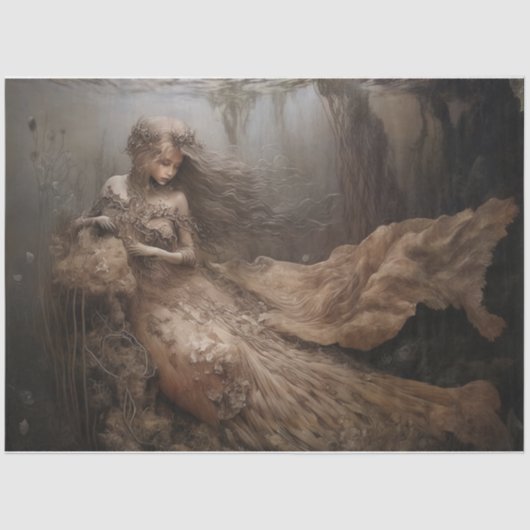 ヴィンテージマーメイドティッシュペーパー 薄葉紙 (正面)