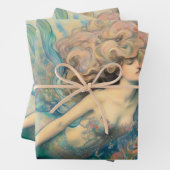 ヴィンテージマーメイドデカップデカップページング ラッピングペーパーシート (インサイチュ)