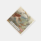 ヴィンテージマーメイドドーバーザシーカスタムパーティー スタンダードカクテルナプキン (角)