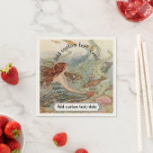 ヴィンテージマーメイドドーバーザシーカスタムパーティー スタンダードカクテルナプキン (インサイチュ)