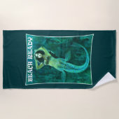 ヴィンテージマーメイドビーチレディビーチタオル ビーチタオル (正面)