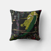 ヴィンテージマーメイドプリントハンドカラー クッション (裏面)