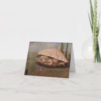 ヴィンテージマーメイドベビーノートカード カード