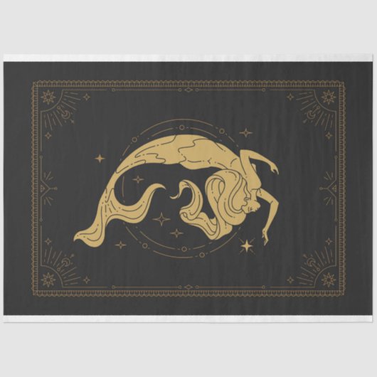 ヴィンテージマーメイドホリスコープピッセスデクページ 薄葉紙 (正面)