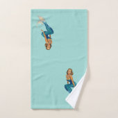 ヴィンテージマーメイドモノグラムピックタオルカラー バスタオルセット (ハンドタオル)