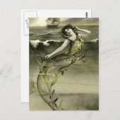 ヴィンテージマーメイド写真はがき ポストカード (正面/裏面)