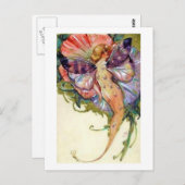 ヴィンテージマーメイド妖精はがき ポストカード (正面/裏面)