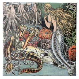 ヴィンテージマーメイド&オクトピ タイル