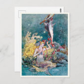 ヴィンテージマーメイドbyチャールズ・フォーカード ポストカード (正面/裏面)