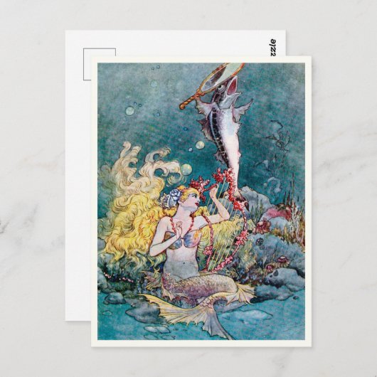 ヴィンテージマーメイドbyチャールズ・フォーカード ポストカード (正面/裏面)
