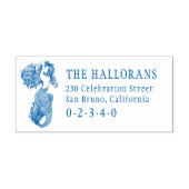 ヴィンテージマーメカスタムドの家族の名前差出人住所 セルフインキングスタンプ (デザイン)