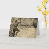 ヴィンテージマーリン銃器グッドショット広告グリーティングカード カード (黄色い花)