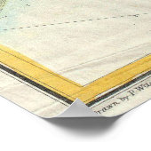 ヴィンテージマーレ島海峡とバレホの地図（1857年） ポスター (角)