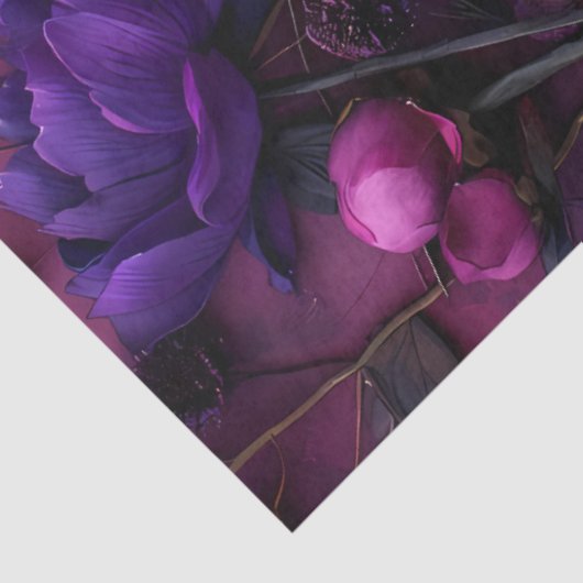 ヴィンテージマ王室のゼンタ開花トワイライトデクページ 薄葉紙 (詳細)