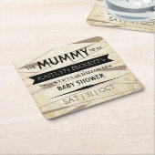 ヴィンテージミイラ |ハロウィーンのベビーシャワー スクエアペーパーコースター (アングル)