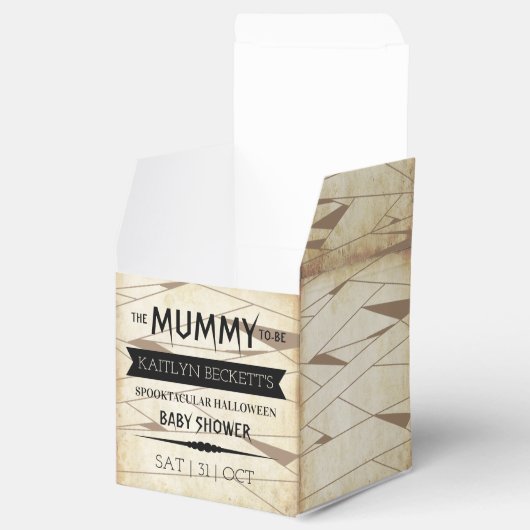 ヴィンテージミイラ |ハロウィーンのベビーシャワー フェイバーボックス (オープン)
