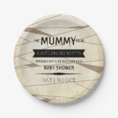ヴィンテージミイラ |ハロウィーンのベビーシャワー ペーパープレート (正面)