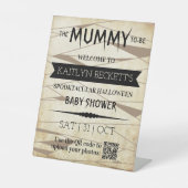 ヴィンテージミイラ |ハロウィーンのベビーシャワー 台座サイン (正面)