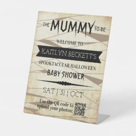 ヴィンテージミイラ |ハロウィーンのベビーシャワー 台座サイン