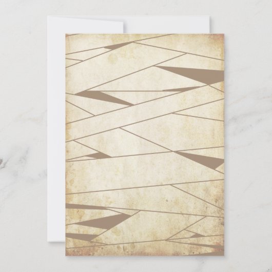 ヴィンテージミイラ |ハロウィーンのベビーシャワー 招待状 (裏面)