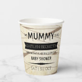 ヴィンテージミイラ |ハロウィーンのベビーシャワー 紙コップ (裏面)