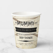ヴィンテージミイラ |ハロウィーンのベビーシャワー 紙コップ (正面)