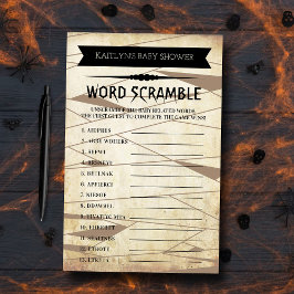 ヴィンテージミイラ |ハロウィーンの赤ちゃんシャワーゲーム