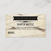 ヴィンテージミイラ |ハロウィーンベビーシャワーおむつ エンクロージャーカード (正面)