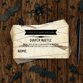 ヴィンテージミイラ |ハロウィーンベビーシャワーおむつ エンクロージャーカード