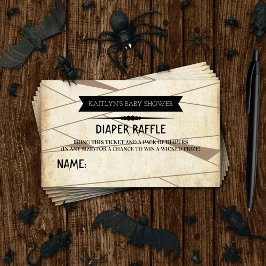 ヴィンテージミイラ |ハロウィーンベビーシャワーおむつ エンクロージャーカード