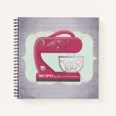 ヴィンテージミキサー用個人用料理レシピ帳 ノートブック (正面)