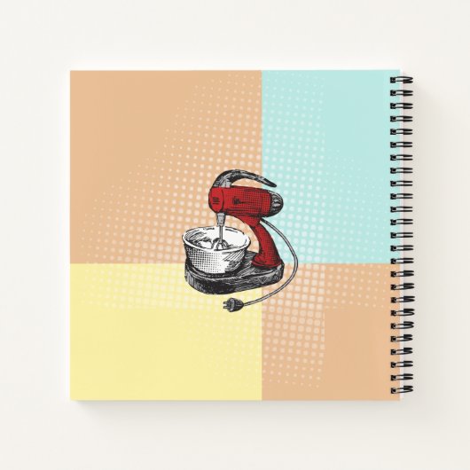 ヴィンテージミキサー用個人用料理レシピ帳 ノートブック (裏面)