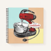 ヴィンテージミキサー用個人用料理レシピ帳 ノートブック (正面)