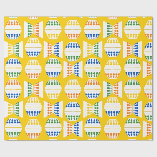 ヴィンテージミキシングボウルと水玉模様ワパターン(の模様が)あるラ ラッピングペーパー (フラット)