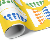 ヴィンテージミキシングボウルと水玉模様ワパターン(の模様が)あるラ ラッピングペーパー (ロールコーナー)