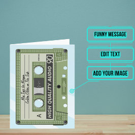 ヴィンテージミキテープカセット誕生日 カード