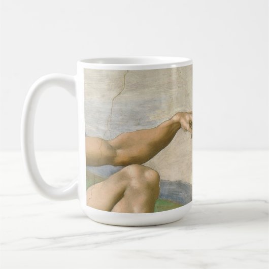 ヴィンテージミケラ絵画ンジェロアンティークプリント コーヒーマグカップ (左)