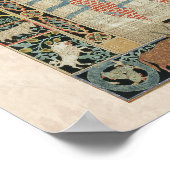 ヴィンテージミザラチユダヤ人プラークの光の背景 ポスター (角)