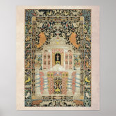 ヴィンテージミザラチユダヤ人プラークの光の背景 ポスター (正面)