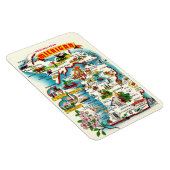 ヴィンテージミシガンの地図4 x 6 マグネット (右側)